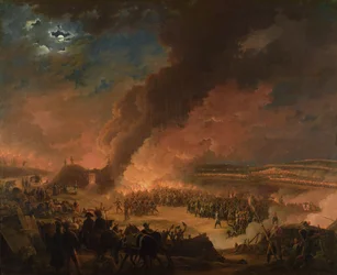 Napoléon (1769-1821) visitant les bivouacs à la veille de la bataille d